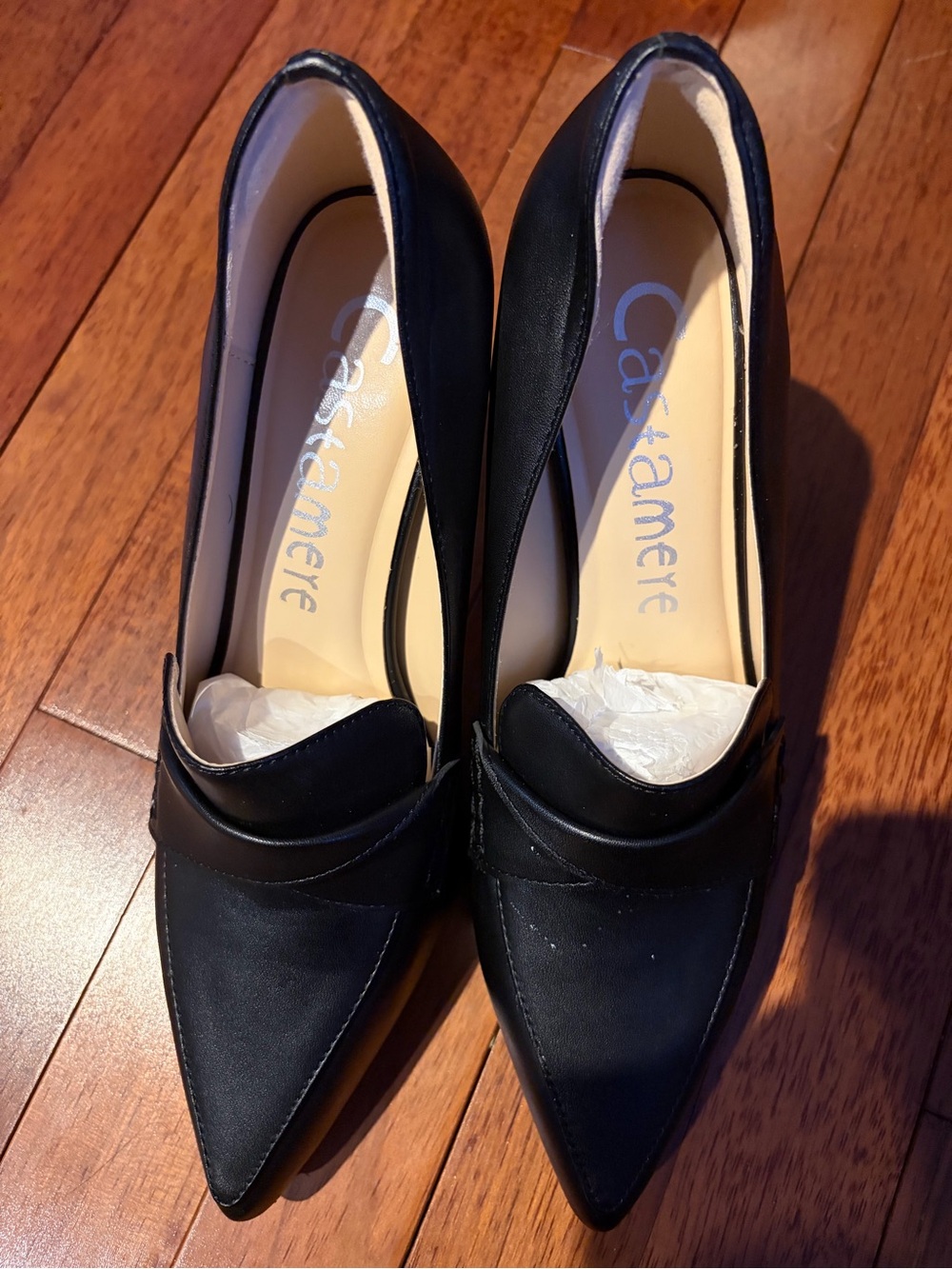 Black Pointed Toe Women’s Cashmere Loafers